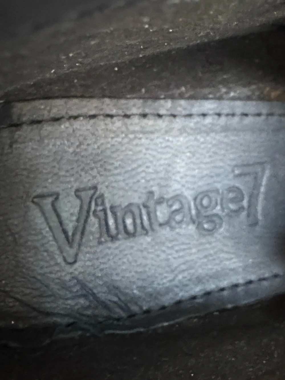 Vintage 7 Black Ankle Boots with Distressed Cream Highlights Size 9/39